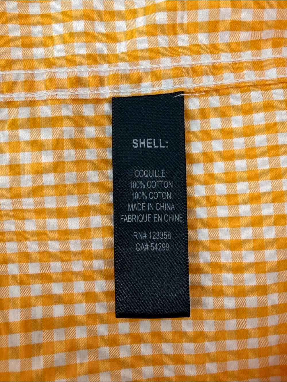Cavi Men 4XL Shirt Short Sleeve Orange White Gingham Plaid Urban Streetwear Flaw - Picture 5 of 16